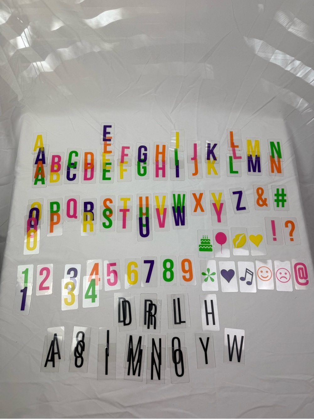 Multicolor Letter and Number Sticker Set for Home Parties